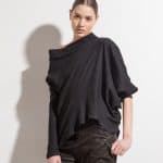Asymmetric woolen blouse YOANA