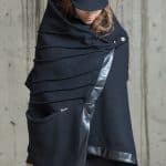 Asymmetrical ladies coat NAVARA