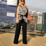 Elegant women's set PRINT black