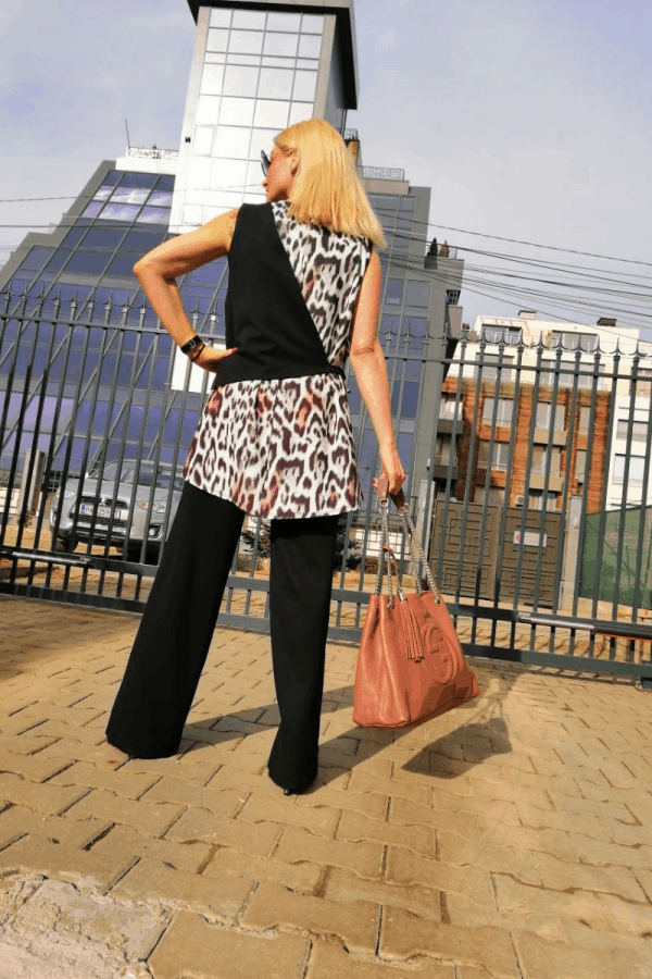 Elegant women's set PRINT black