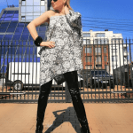 Asymmetric ladies tunic VASSENA