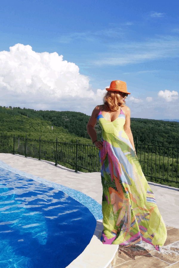 Long ladies dress 1038