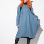 Asymmetrical women's coat 1141