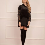 Дамска спортна рокля от кадифе - 1384