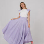 Beautiful women's set of lavender frieze - 1663