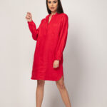 Дълга дамска риза от лен - 2052