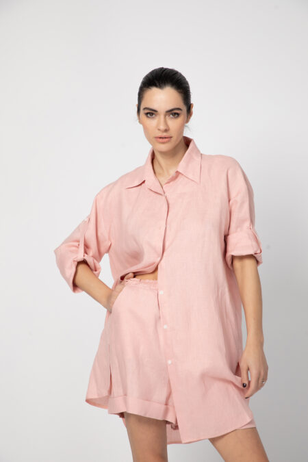 Дамски ленен сет- 3253