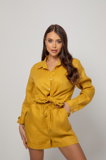 Дамски ленен комплект – 3265